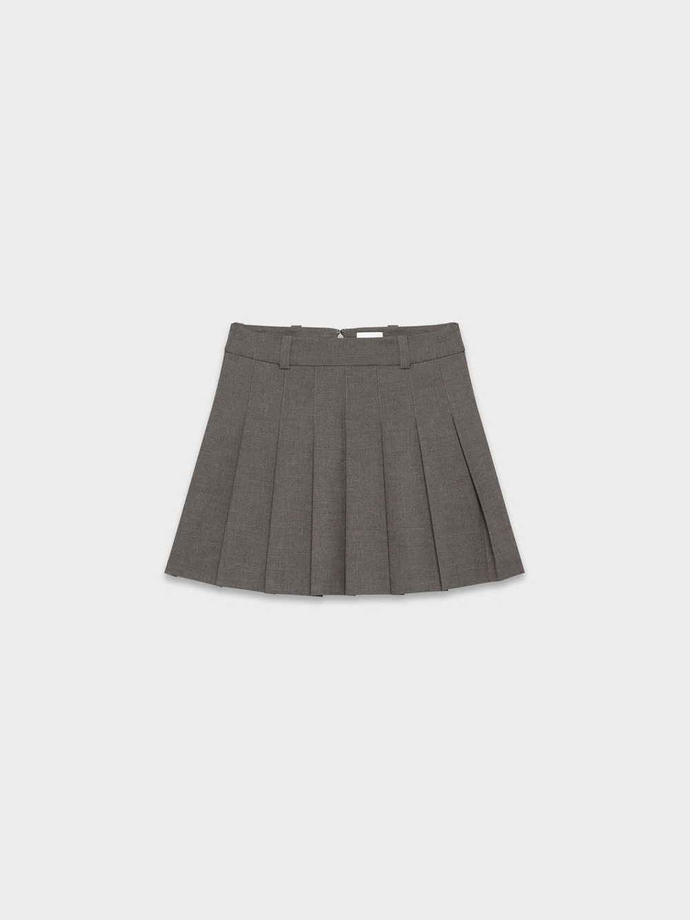Sunday Best Gray Pleated Mini Skirt